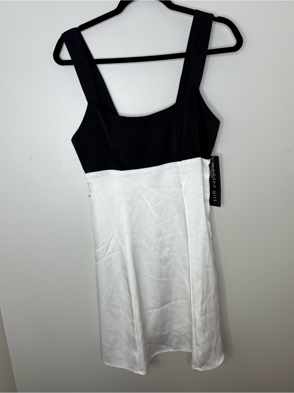 Madden Girl Black and White Two-Tone Dress